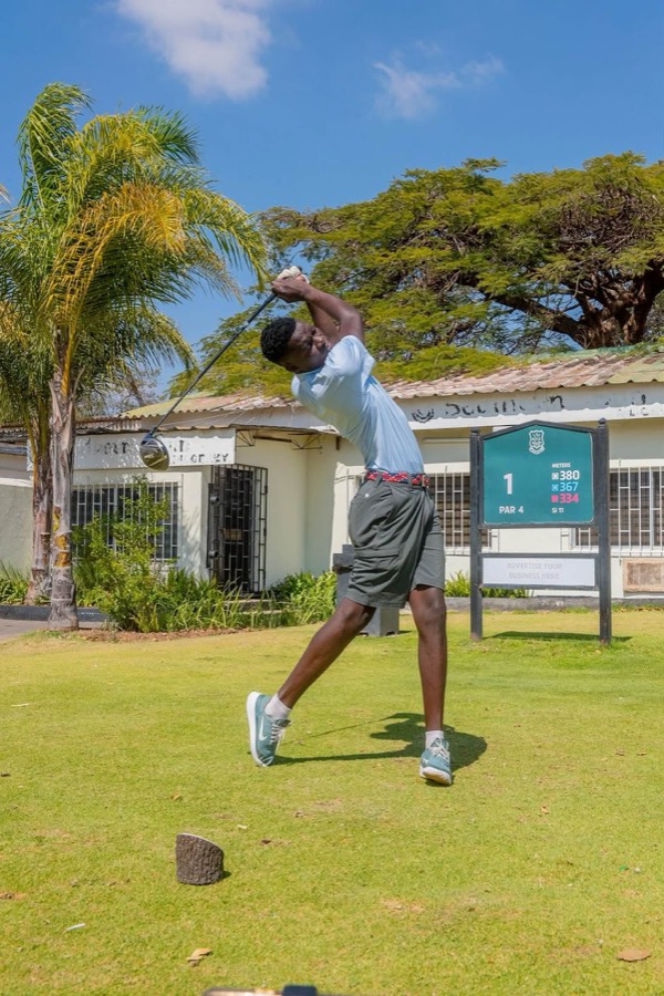 A golfer during a Bogey Free Pro Am Tour round