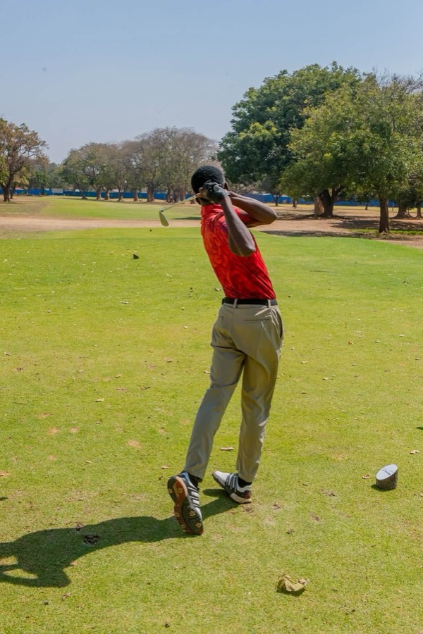 A golfer during a Bogey Free Pro Am Tour round
