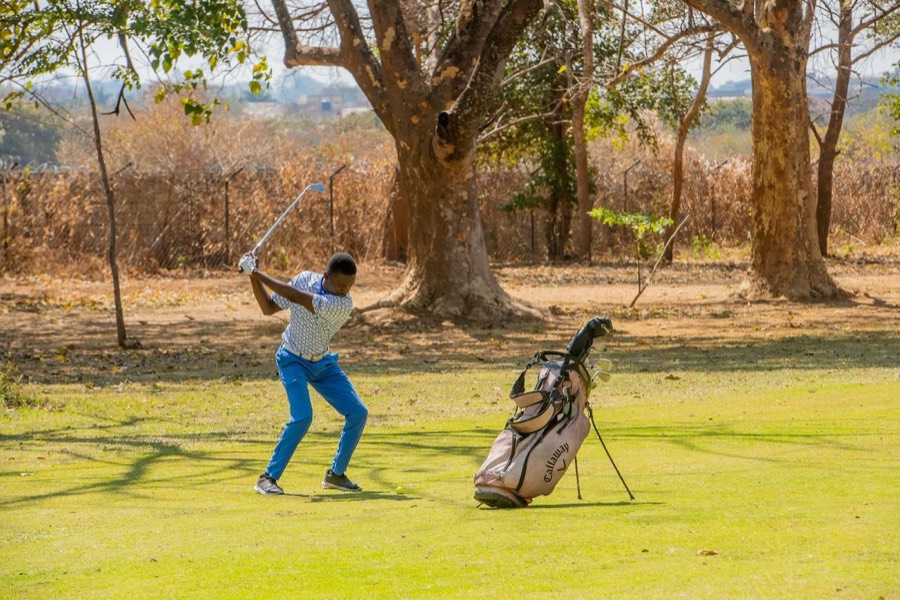 A golfer during a Bogey Free Pro Am Tour round