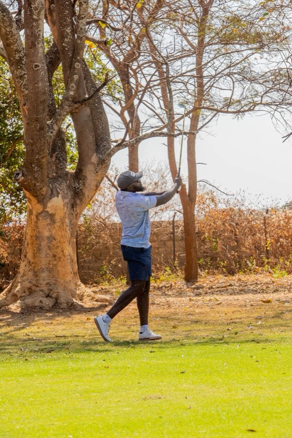 A golfer during a Bogey Free Pro Am Tour round