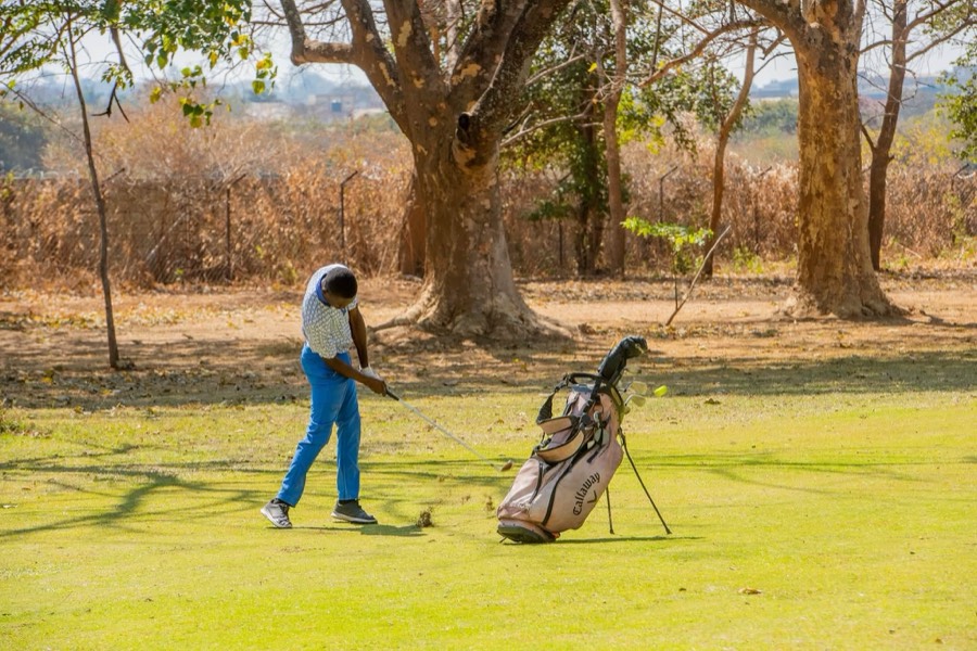 A golfer during a Bogey Free Pro Am Tour round