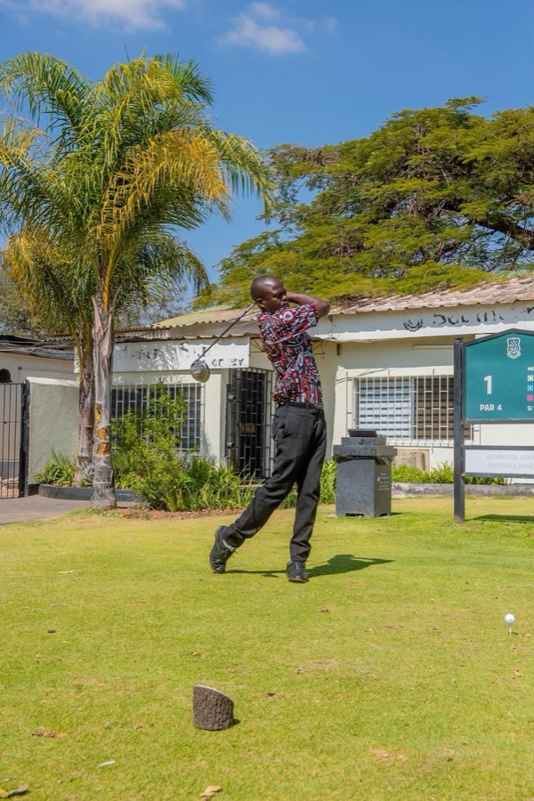 A golfer during a Bogey Free Pro Am Tour round