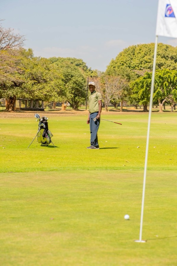 A golfer during a Bogey Free Pro Am Tour round