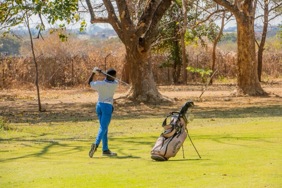 A golfer during a Bogey Free Pro Am Tour round