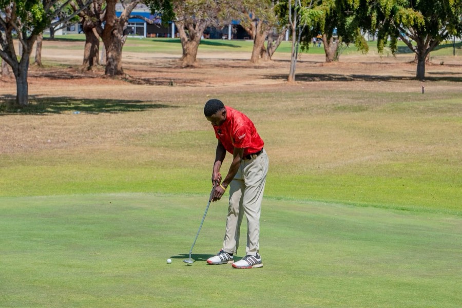 A golfer during a Bogey Free Pro Am Tour round