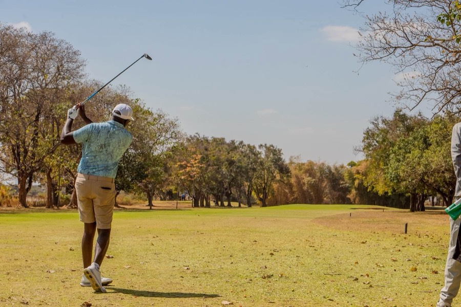 A golfer during a Bogey Free Pro Am Tour round
