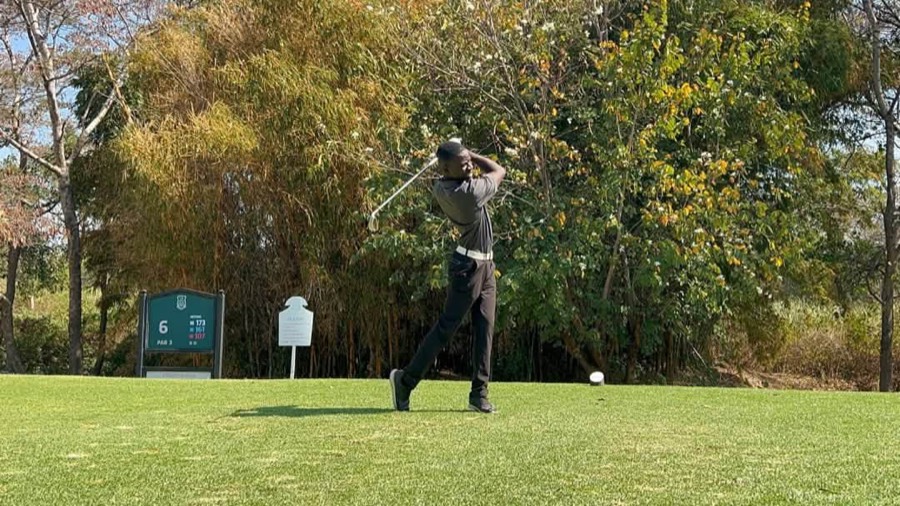 A golfer during a Bogey Free Pro Am Tour round