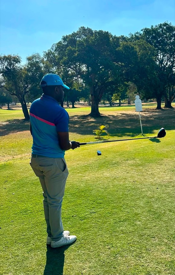 A golfer during a Bogey Free Pro Am Tour round
