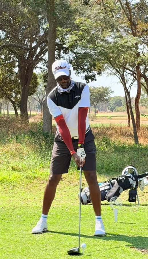 A golfer during a Bogey Free Pro Am Tour round