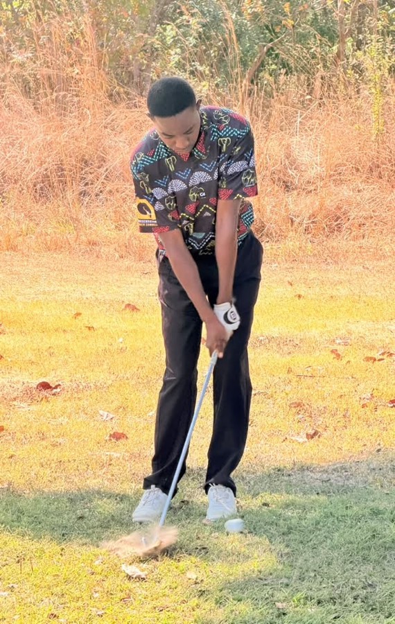 A golfer during a Bogey Free Pro Am Tour round