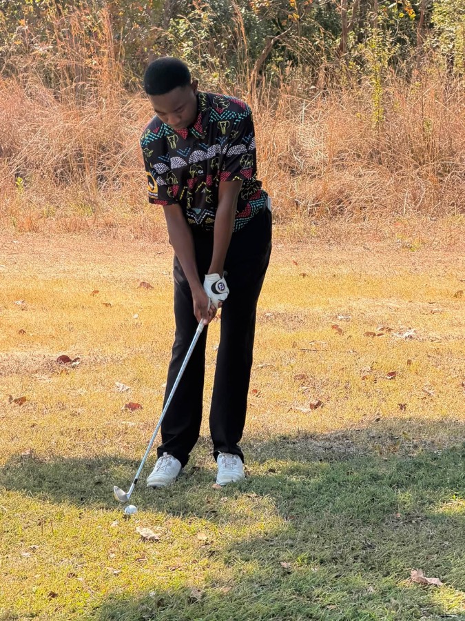 A golfer during a Bogey Free Pro Am Tour round