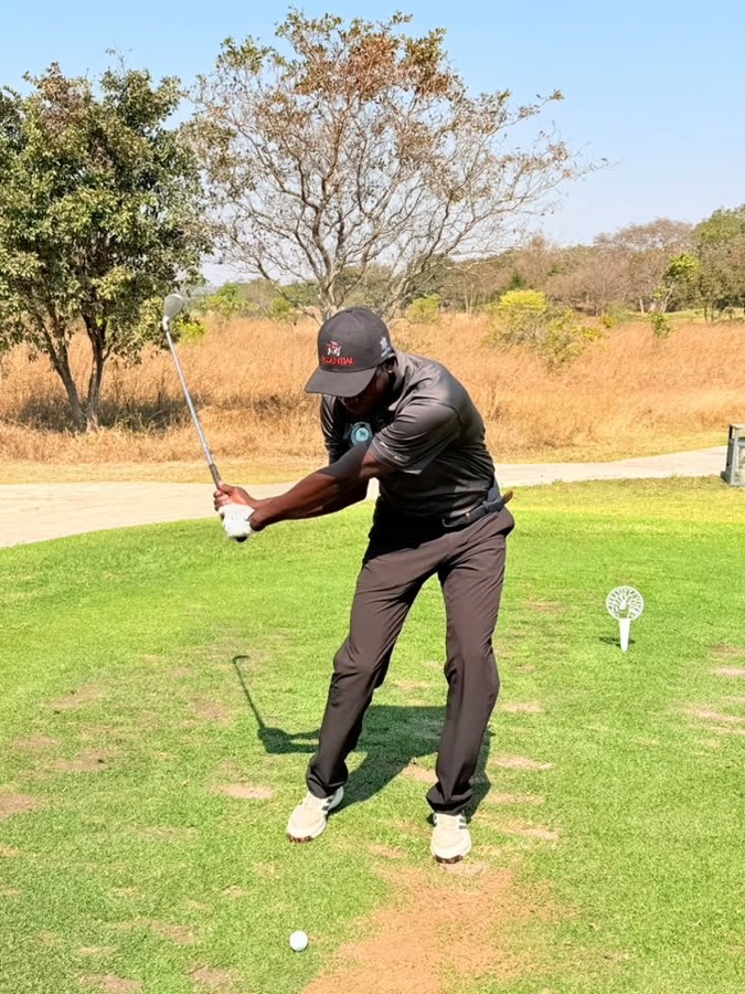 A golfer during a Bogey Free Pro Am Tour round