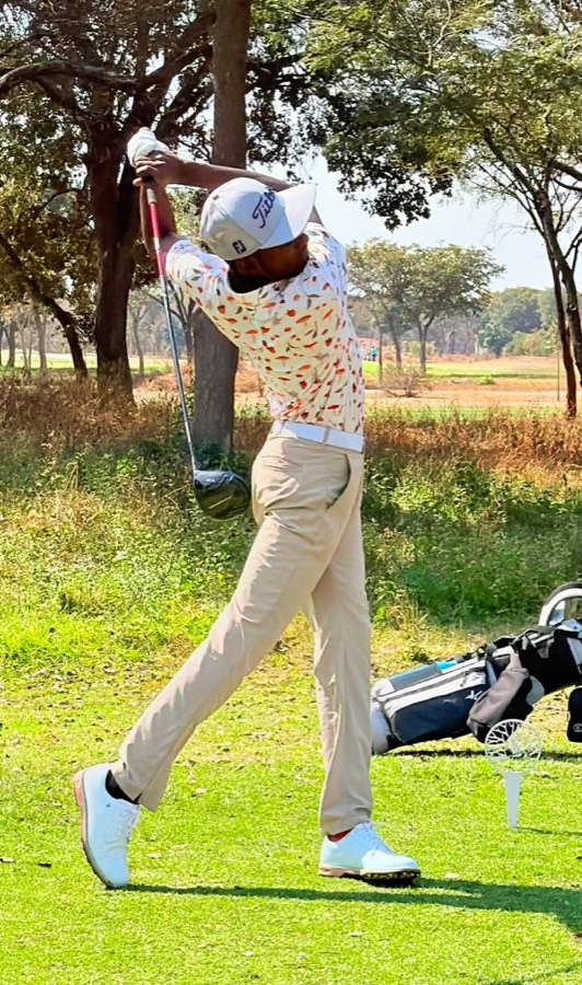 A golfer during a Bogey Free Pro Am Tour round