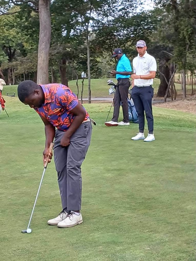 A golfer during a Bogey Free Pro Am Tour round