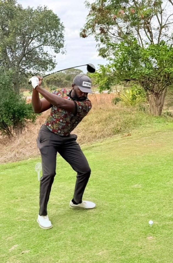 A golfer during a Bogey Free Pro Am Tour round