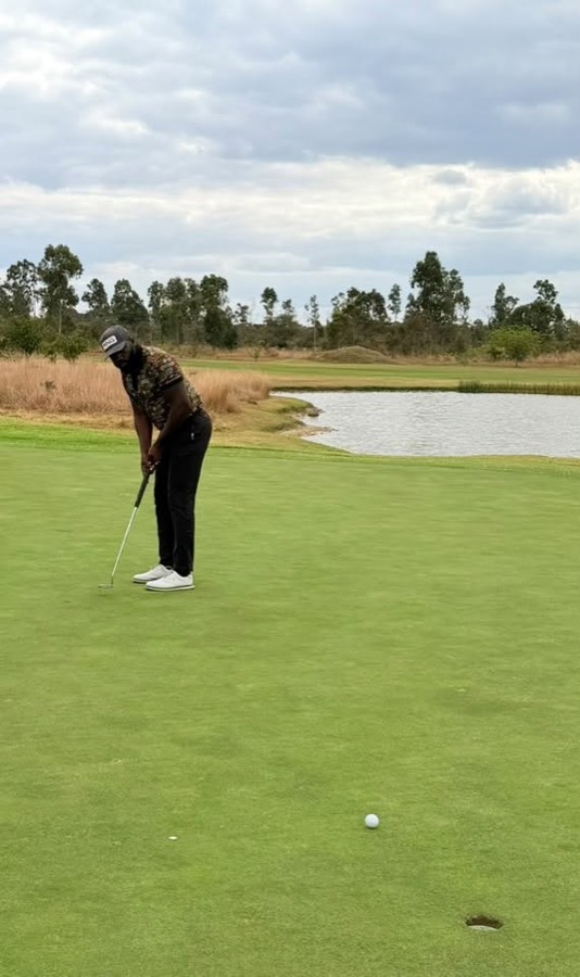 A golfer during a Bogey Free Pro Am Tour round
