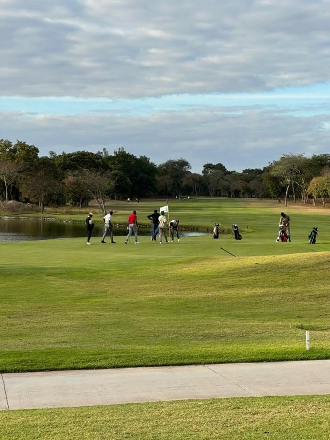 A golfer during a Bogey Free Pro Am Tour round